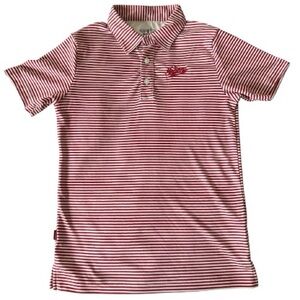 Kids IU Indiana Hoosiers Red Striped Polo Shirt